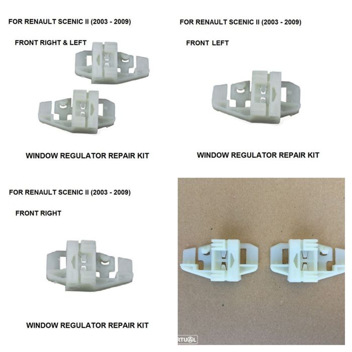 Kit Reparação elevador de vidro Auto Renault Clip Peças - Acessórios