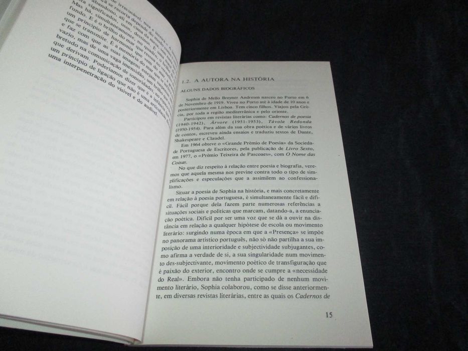 Livro Poesia de Sophia de Mello Breyner Andresen