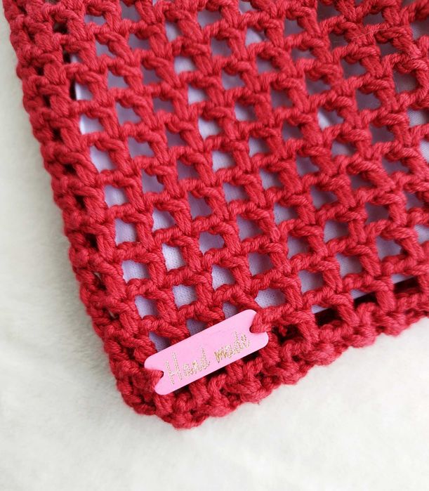 Torebka z karabińczykiem i etui na słuchawki crochet, ręczne robiony
