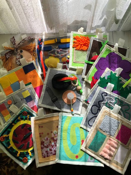 Фетровій великий сенсорній - тактильній набір.