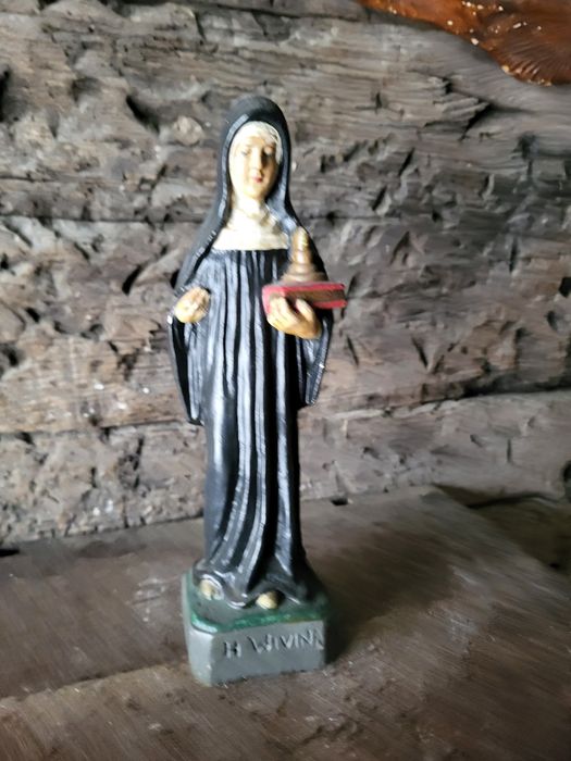 Święta Wiwina Stara figurka patronka w chorobach gardła