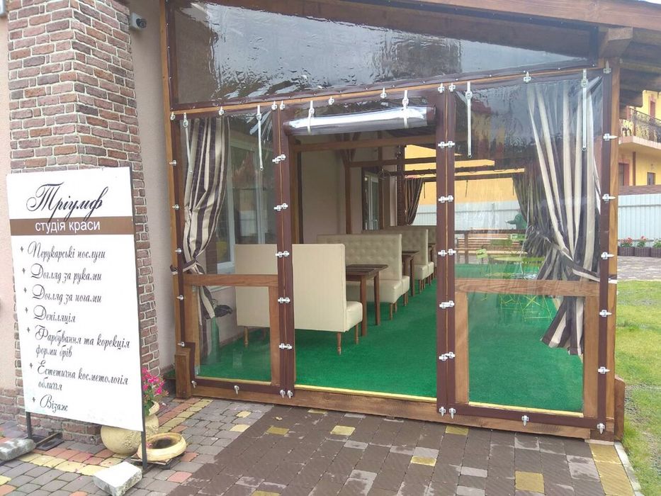 М’які вікна Полтава з ПВХ плівки для альтанок, терас