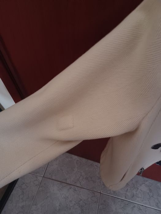 Casaco de fazenda bege