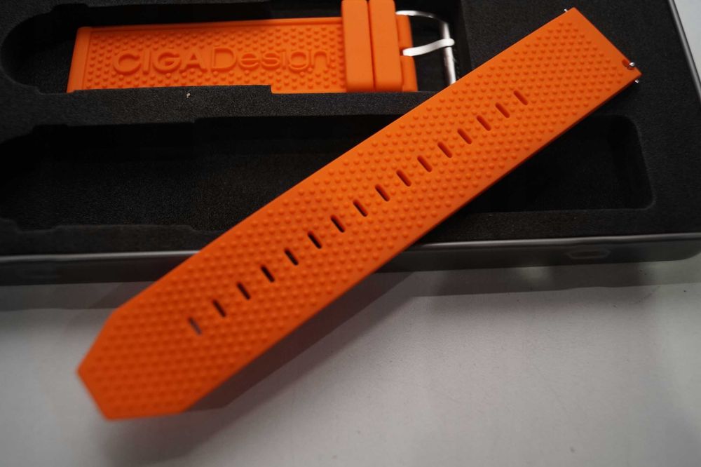 WS111 Pomarańczowy Silikonowy Pasek do zegarka CigaDesignSilicone 22mm