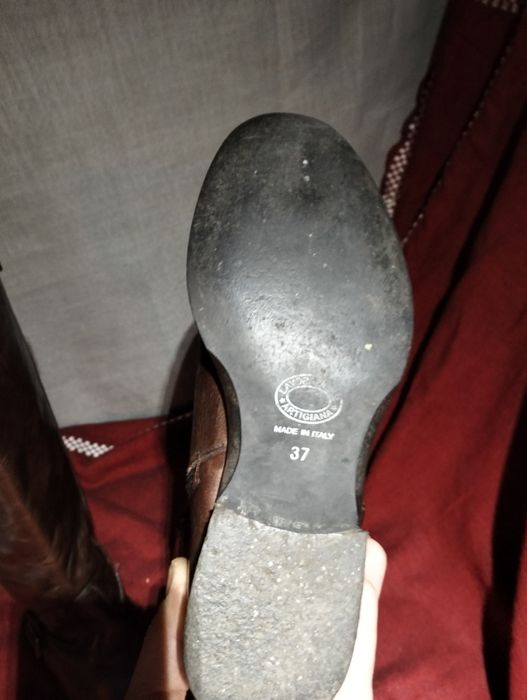 Buty kozaki skórzane włoskie