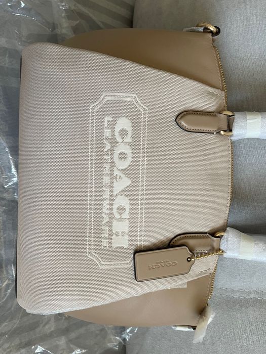 COACH Elise satchel. Шикарная сумка из телячьей кожи с джакартом