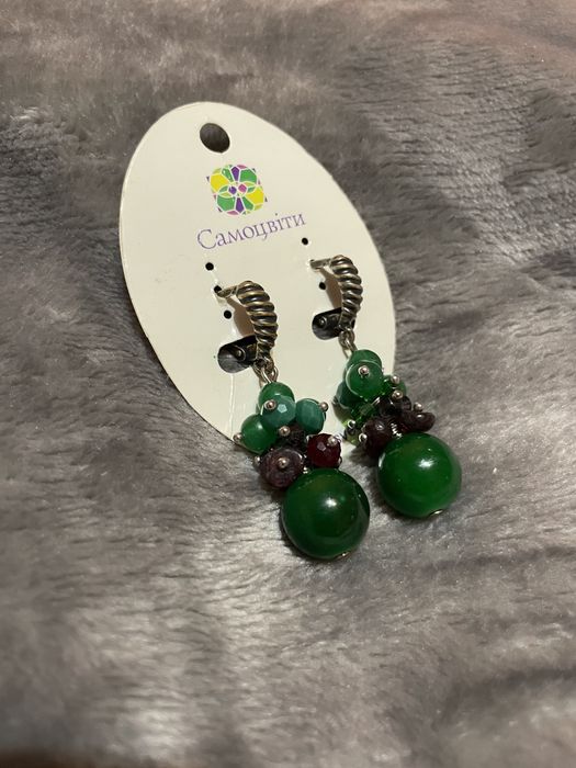 Сережки смарагд