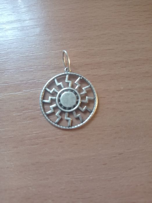 Cеребряный(925) кулон «Черное Солнце».