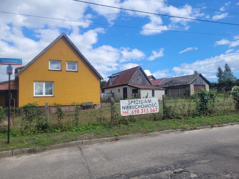 Nieruchomość z dużym potencjałem 14 arów, dom 73 m², garaż i zabudowania Lidzbark Warmiński