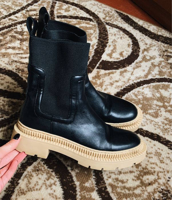 Черевики чорні, челсі на платформі, Mango жіночі