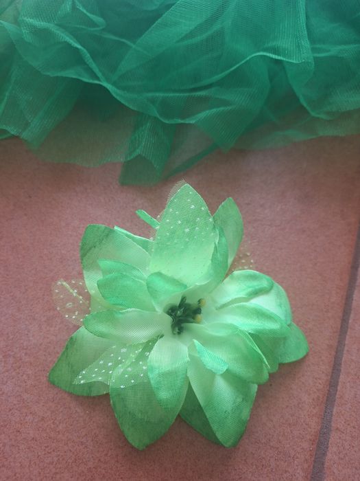 Conjunto fantasia verde brilhante novo