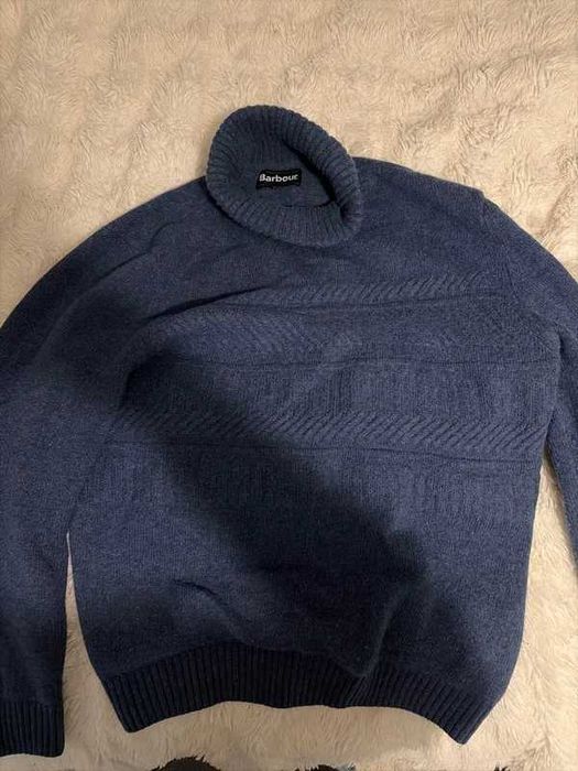 Barbour Sweter Golf Wełna I Bawełna