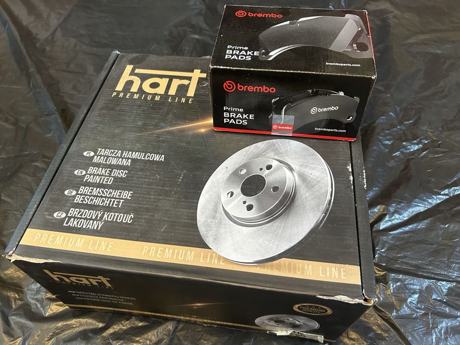 Zestaw Tarcze klocki hamulcowe BMW E60 E61 Brembo Hart