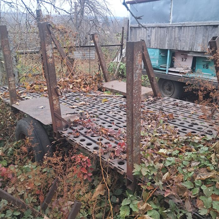 Причіп лісовоз низька платформа