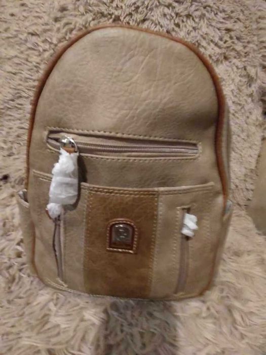 super plecak ze skory ekologicznej,nowy