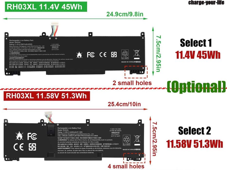 Батарея HP RH03XL