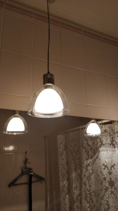 Candeeiro de vidro (2 campanulas), Elegante
