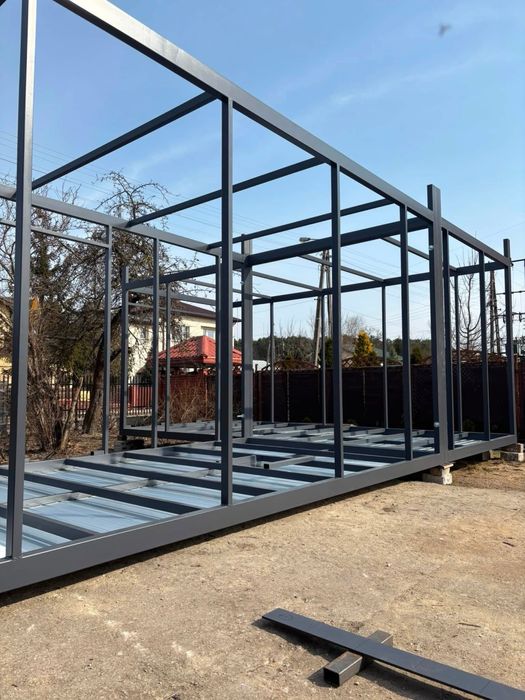 Konstrukcja stalowa domku modułowego 35m2