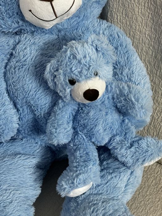 MorisMos Urso de peluche gigante 100 cm azul