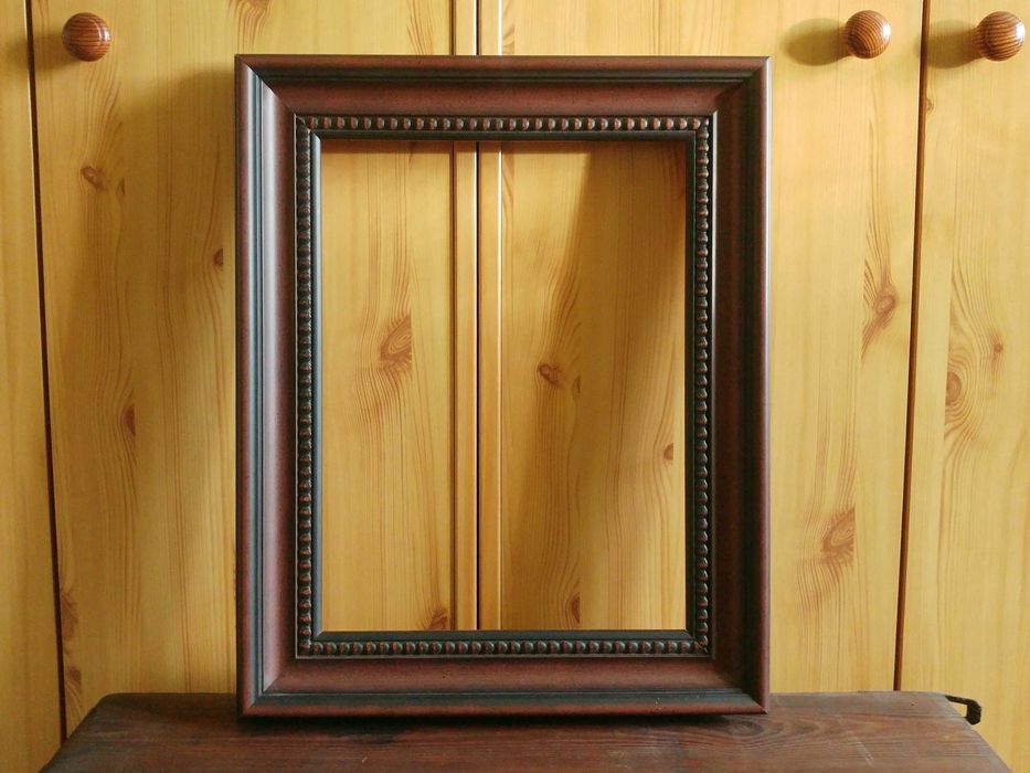 Drewniana brązowa rama do obrazu