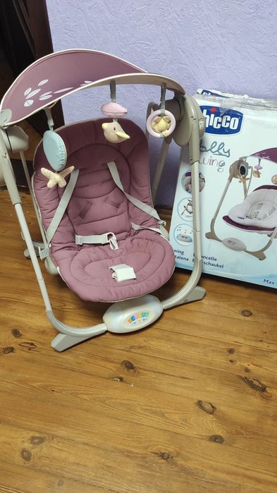 Шезлонг гойдалка, колисковий центр Chicco