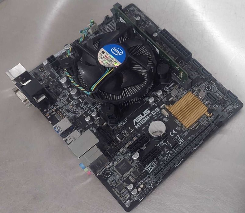 Комплект: материнська плата Asus H110M-CS / Intel Core i5-7400 (4 ядра по 3.0 - 3.5 GHz) / 500 GB HDD / Intel HD Graphics 630 /  LGA1151 / Кулер BOX
