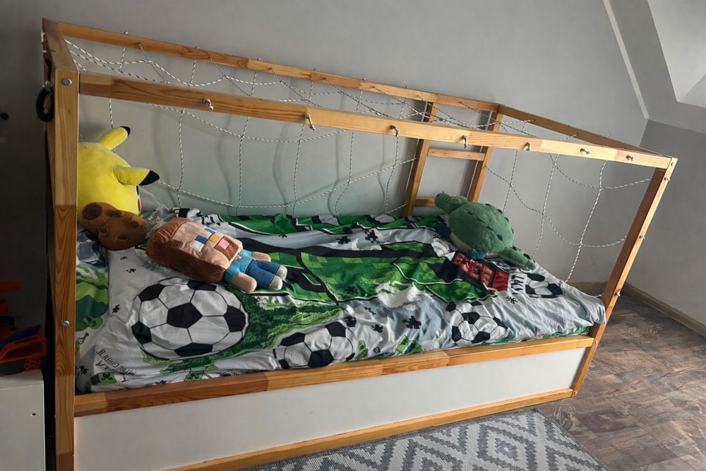 Lozko ikea kura przerobione na bramkę pilkarska dla chlopca stan bdb