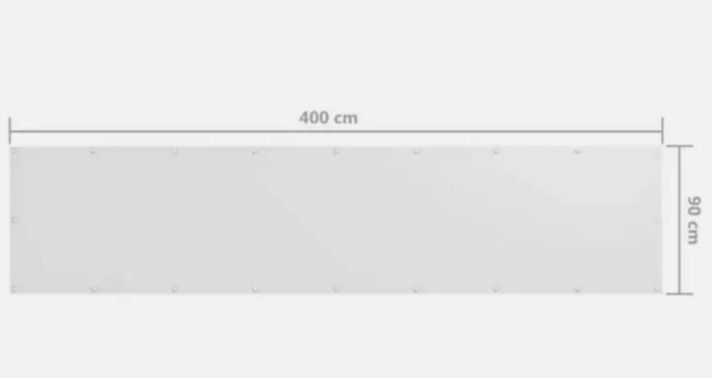 Ekran, osłona balkonowa 400 cm × 90 cm
