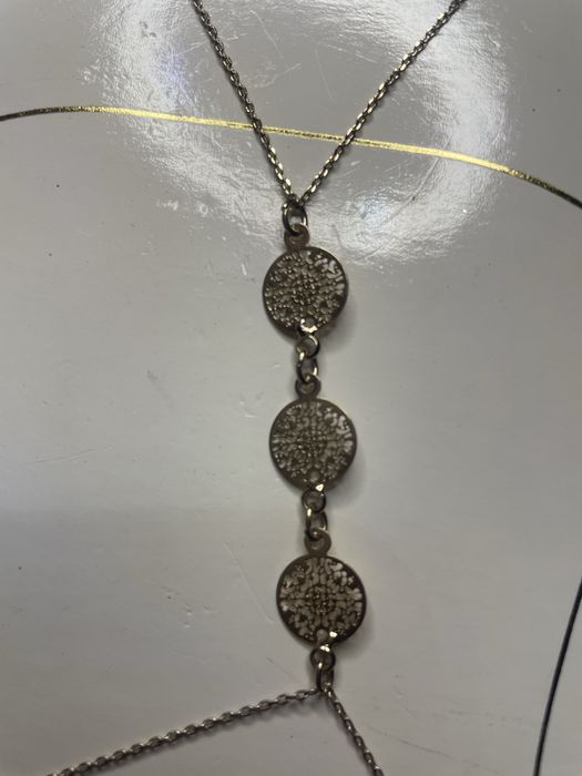 серебристая цепочка для тела H&M