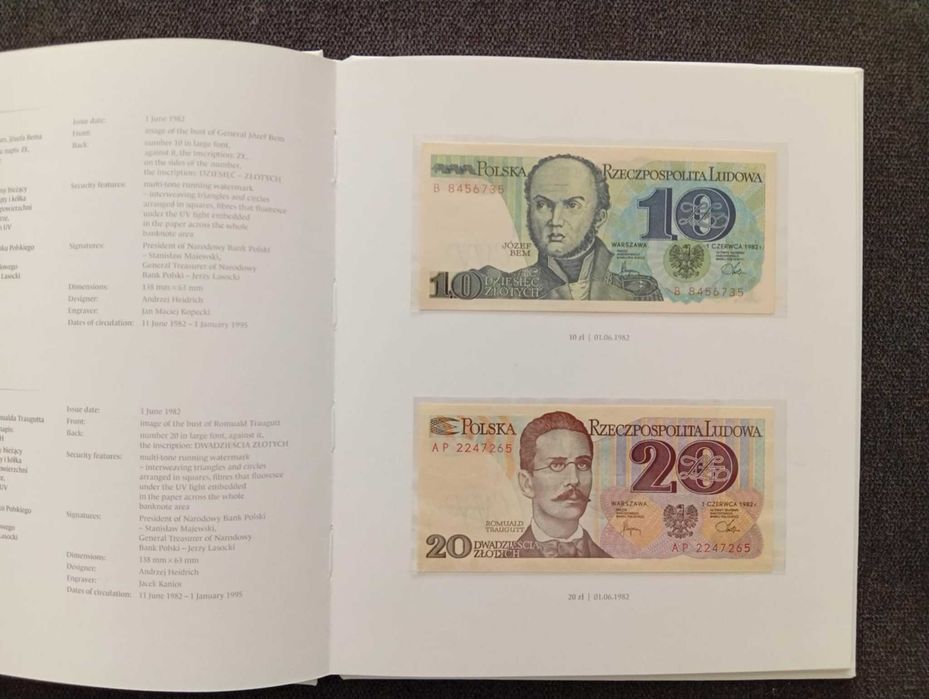 Album banknoty obiegowe 1975 - 1996