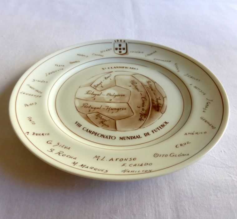 Prato Campeonato Mundo Futebol em Inglaterra 1966 Eusébio Vista Alegre