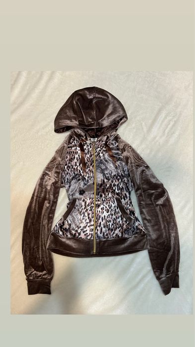 велюровая леопардовая кофта y2k bimbo xs-s