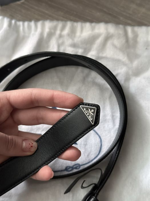 Ремінь PRADA  шкіряний