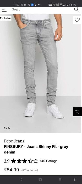 Джинсы Pepe jeans United Kingdom w30 stretch grey.
