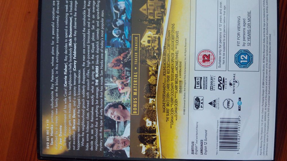 Burbs (Na przedmieściach) film DVD, 1989, Tom Hanks, lektor angielski