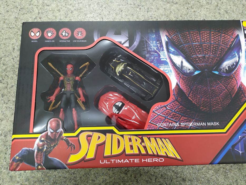 Набір героя маска машинка людина павук залізна людина пантера