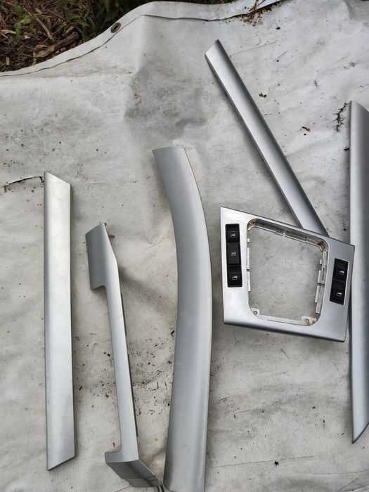Dekory srebrne bmw e46 sedan kombi listwy ozdobne aluminiowe części