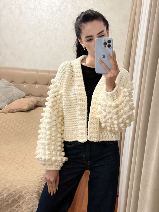Вʼязаний кардиган Alize Puffy Fine