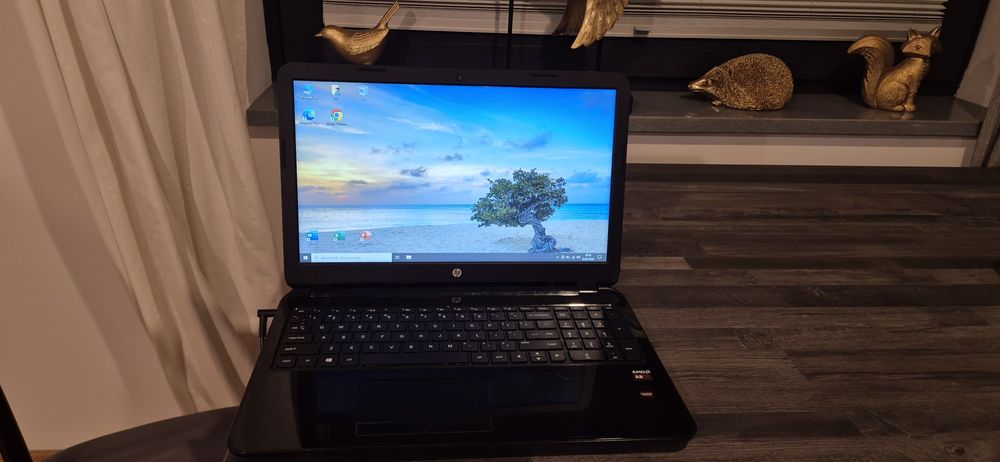 Laptop HP z zasilaczem i myszką. SSD 1TB, 8GB RAM