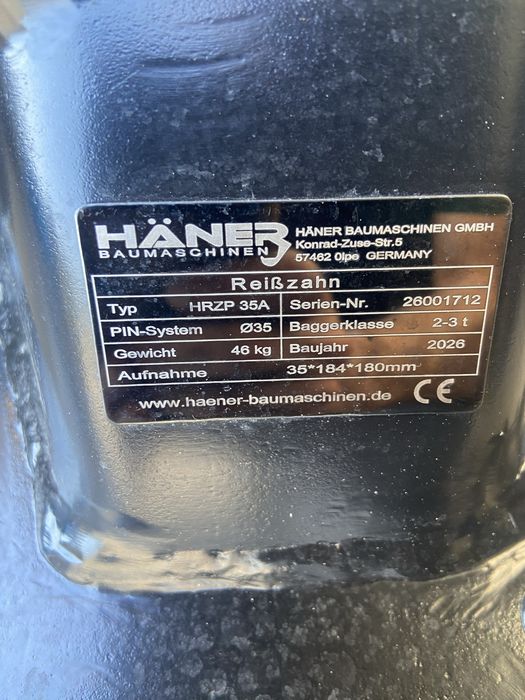 Ripper Haner HRZP 35A Novo 2 a 3 Toneladas