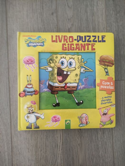Livro de puzzles para crianças- spongebob