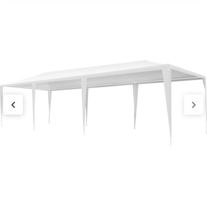 Tectake Pavilhão Elasa 9x3 m com 8 painéis laterais- branca