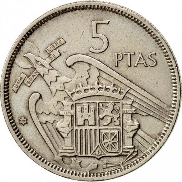 Moeda de 1957 de 25 pesetas Franco