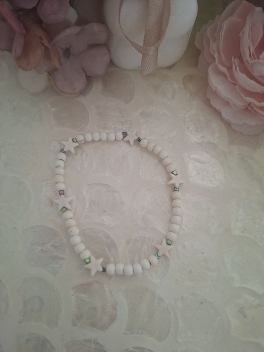 Bransoletka handmade z naturalnych kamieni hematyt turkus