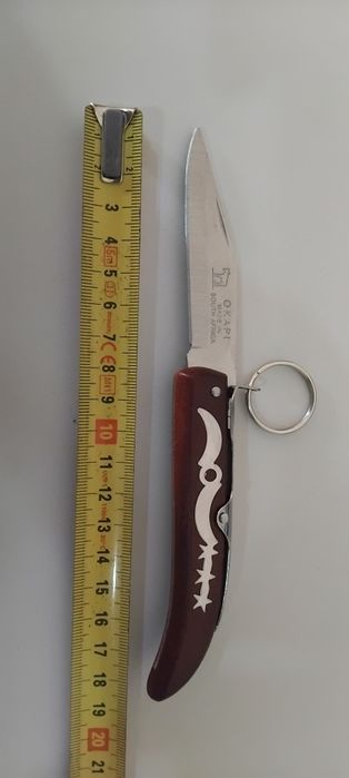 Faca dobrável OKAPI África do Sul Lua e Estrelas anel trava lâmina