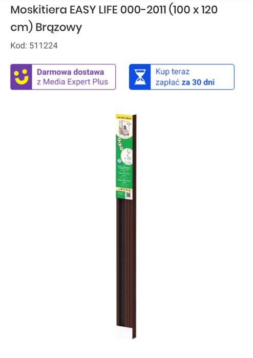 Moskitiera ramkowa regulowana