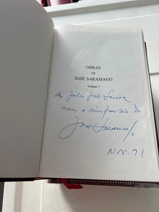 Obras de José Saramago em Papel Bíblia Assinado pelo o autor
