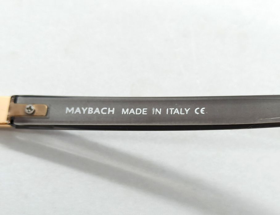 Maybach очки брендовые мужские серые в золотом металле с зерк напылен