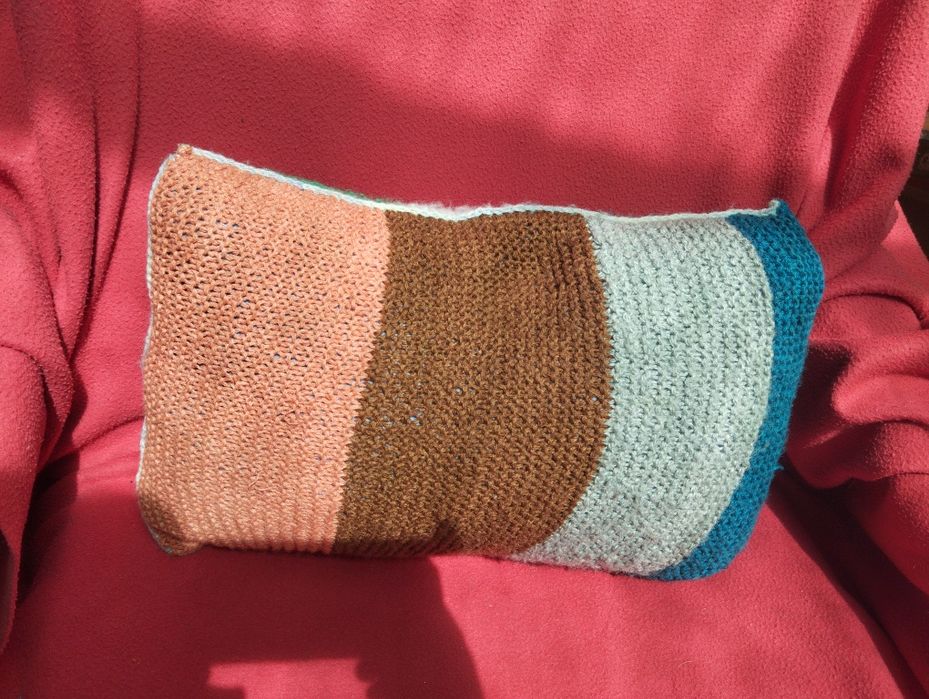 Almofadas de tricot feitas à mão