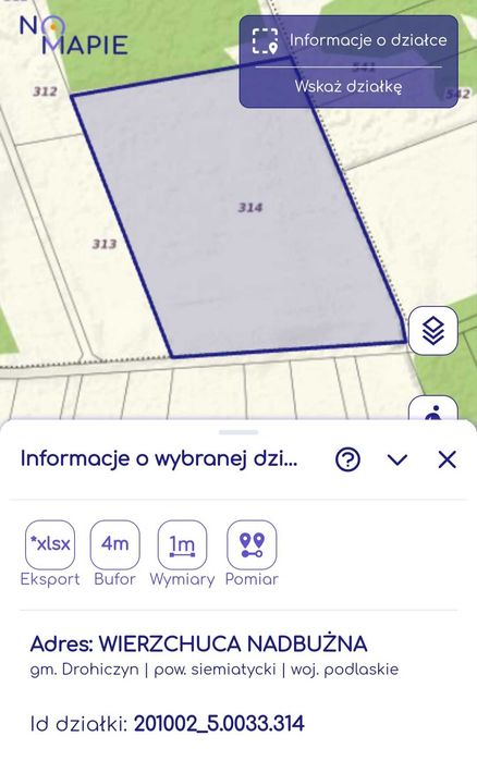 Sprzedam łąkę 2ha - gmina Drohiczyn